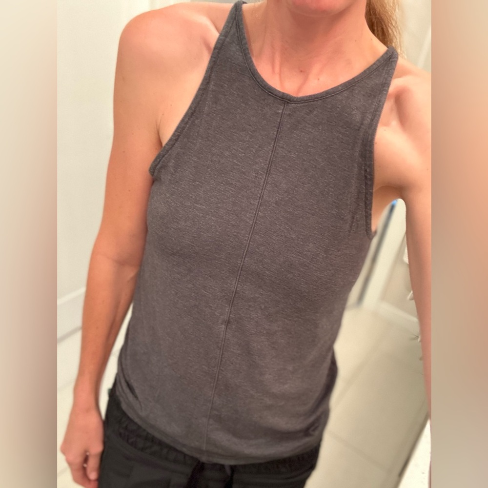 LULULEMON grey high neck tank top